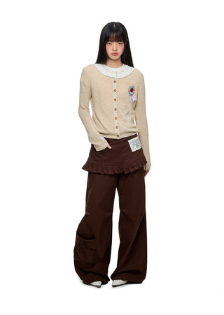 [JIKOO] pleated skirt trousers