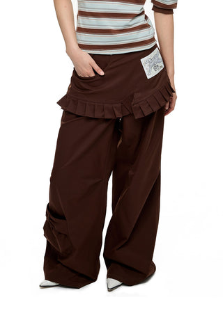 [JIKOO] pleated skirt trousers
