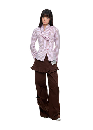 [JIKOO] pleated skirt trousers