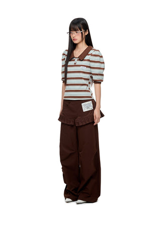 [JIKOO] pleated skirt trousers