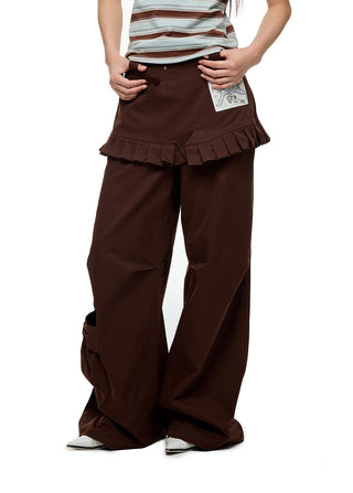 [JIKOO] pleated skirt trousers