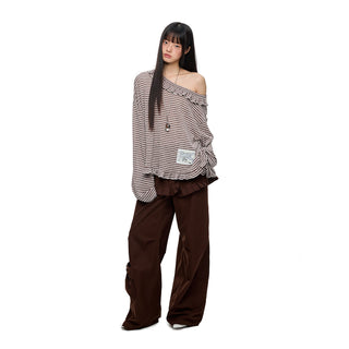 [JIKOO] pleated skirt trousers
