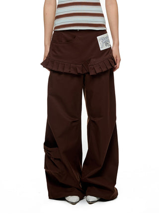 [JIKOO] pleated skirt trousers