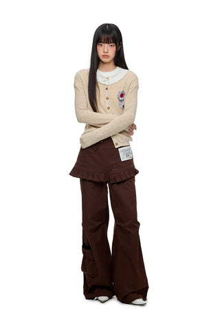 [JIKOO] pleated skirt trousers