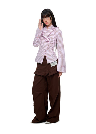 [JIKOO] pleated skirt trousers
