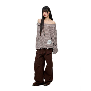 [JIKOO] pleated skirt trousers