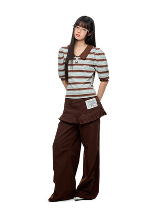 [JIKOO] pleated skirt trousers
