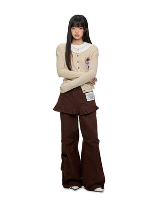[JIKOO] pleated skirt trousers