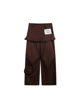 [JIKOO] pleated skirt trousers