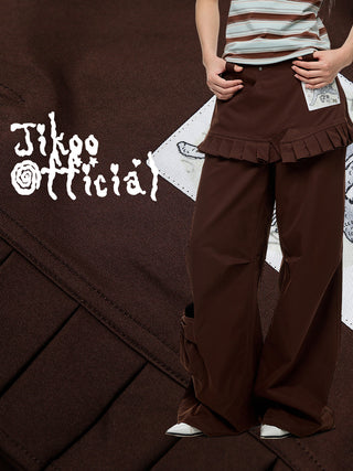 [JIKOO] pleated skirt trousers