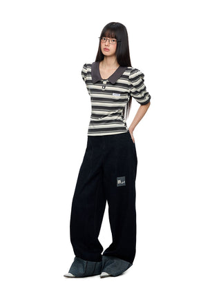 [JIKOO] vintage flip jeans