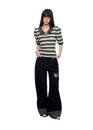 [JIKOO] vintage flip jeans