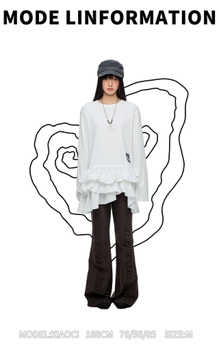 [JIKOO] winding hem skirt