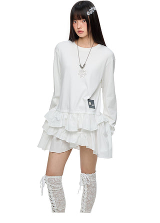 [JIKOO] winding hem skirt