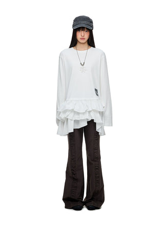 [JIKOO] winding hem skirt