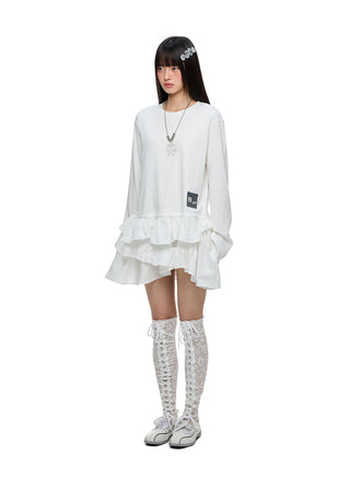 [JIKOO] winding hem skirt