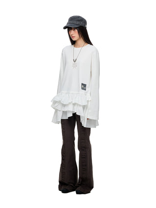 [JIKOO] winding hem skirt
