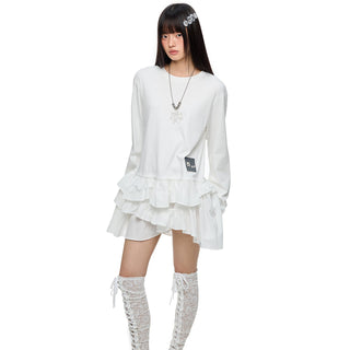 [JIKOO] winding hem skirt