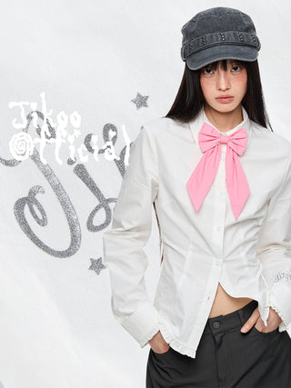 [JIKOO] butterfly bow blouse
