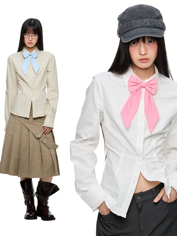 [JIKOO] butterfly bow blouse