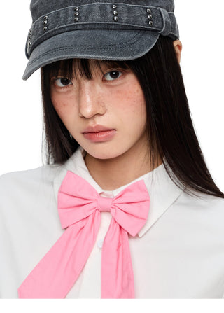 [JIKOO] butterfly bow blouse