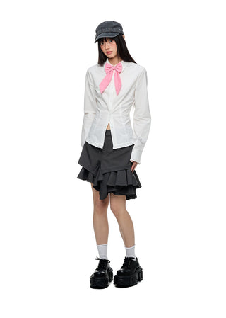[JIKOO] butterfly bow blouse