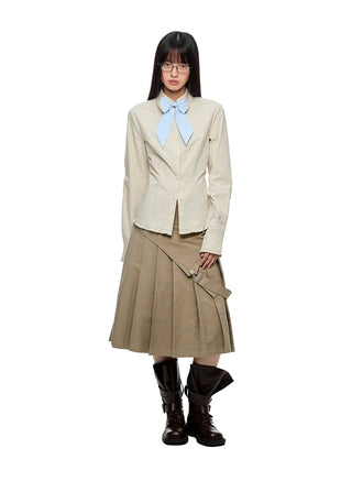 [JIKOO] butterfly bow blouse