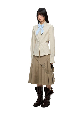 [JIKOO] butterfly bow blouse