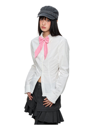 [JIKOO] butterfly bow blouse
