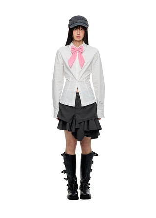 [JIKOO] butterfly bow blouse