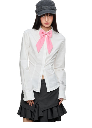 [JIKOO] butterfly bow blouse