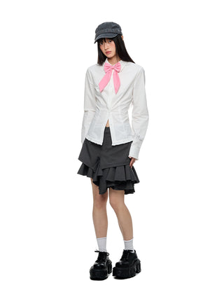 [JIKOO] butterfly bow blouse