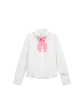 [JIKOO] butterfly bow blouse