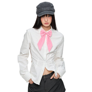 [JIKOO] butterfly bow blouse