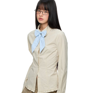 [JIKOO] butterfly bow blouse
