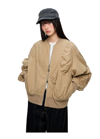[JIKOO] pleated short coat