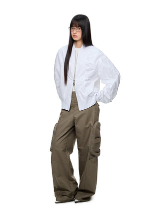 [JIKOO] pleated short coat