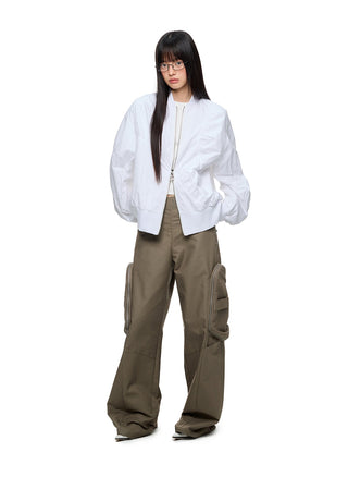 [JIKOO] pleated short coat