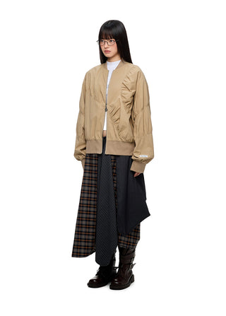 [JIKOO] pleated short coat