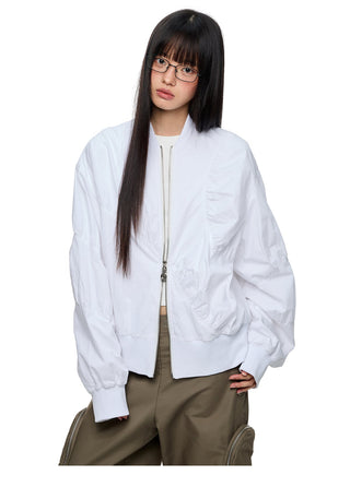 [JIKOO] pleated short coat