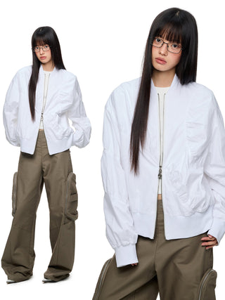 [JIKOO] pleated short coat