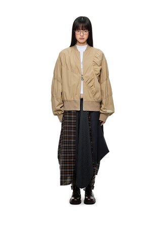 [JIKOO] pleated short coat