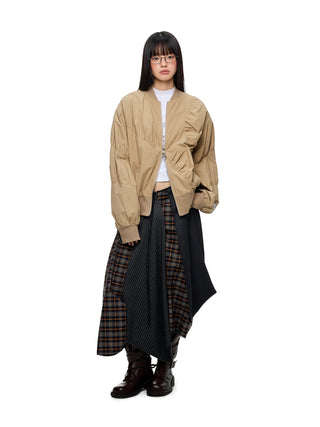 [JIKOO] pleated short coat