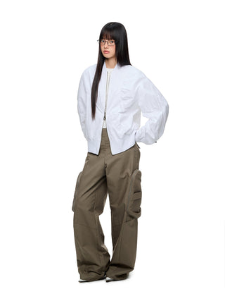 [JIKOO] pleated short coat
