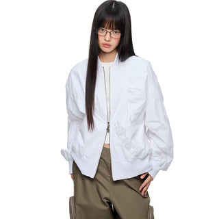 [JIKOO] pleated short coat