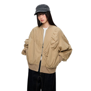 [JIKOO] pleated short coat