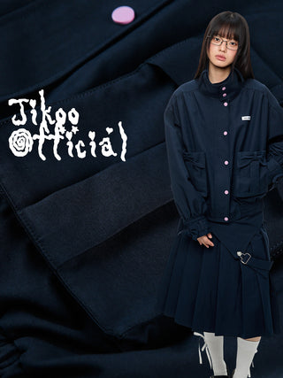 [JIKOO] multi-pocket coat