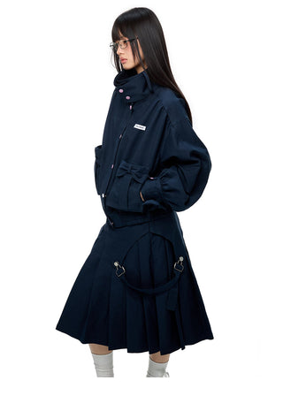 [JIKOO] multi-pocket coat