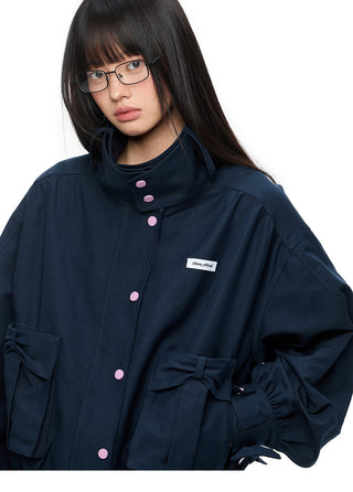 [JIKOO] multi-pocket coat