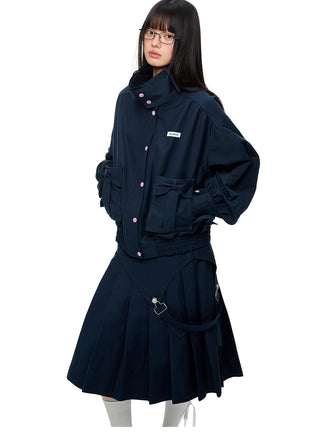 [JIKOO] multi-pocket coat